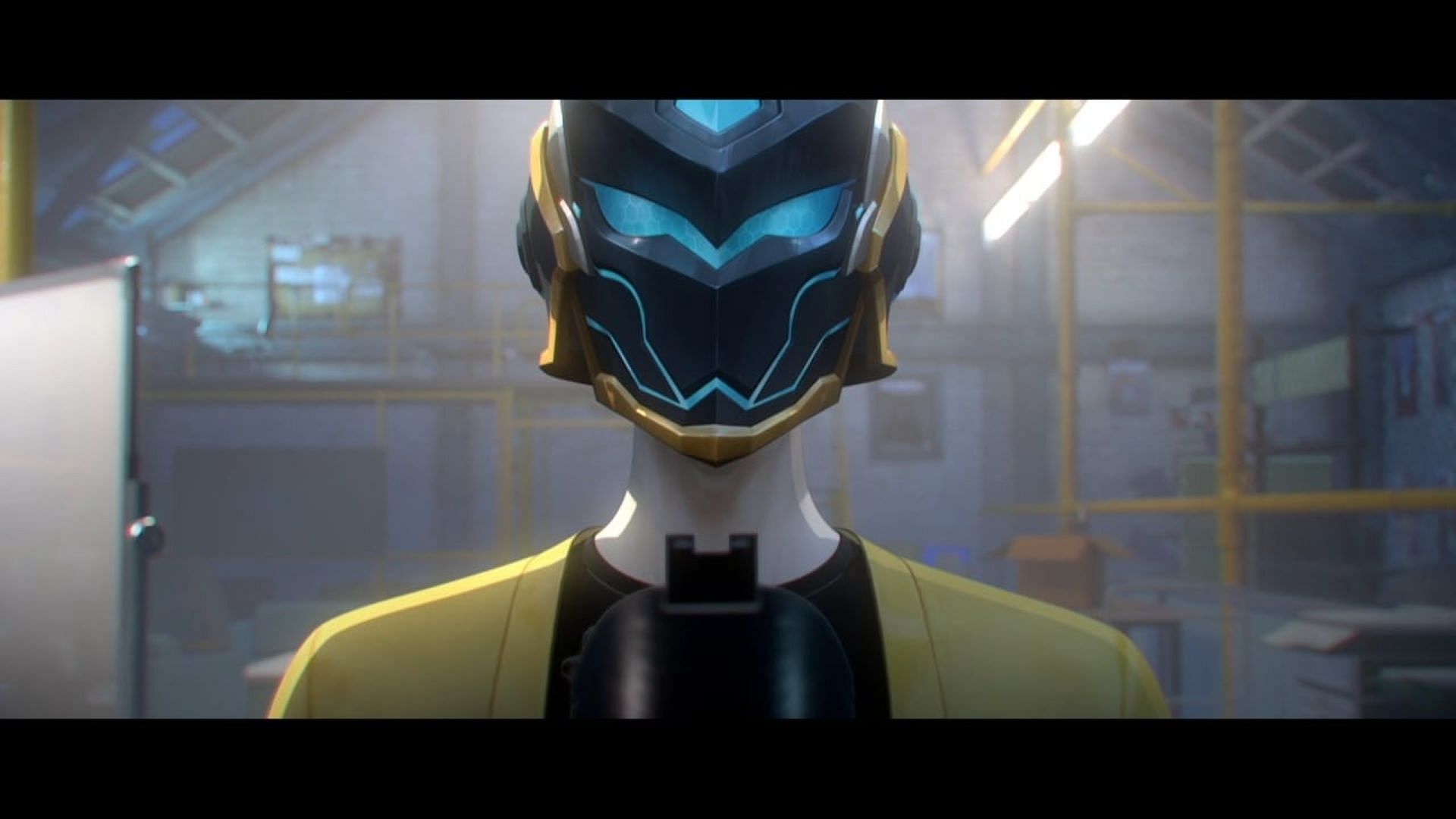 Shang Chao wearing the E-Soul mask (Image via Pb Animation/LAN Studio/Paper Plane Animation)